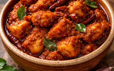 Spicy Chicken Pickle Recipe | Andhra Style Chicken Avakaya at Home