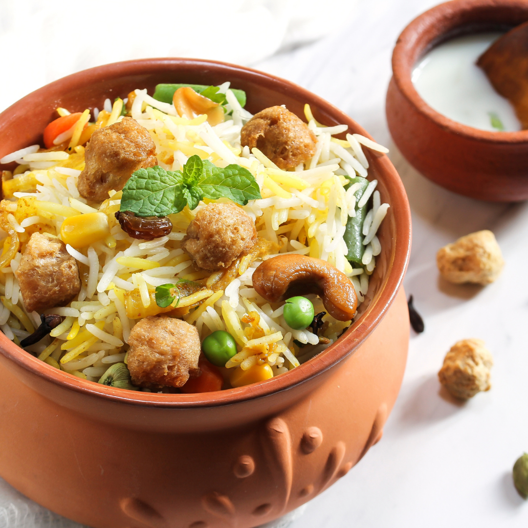 soya chunks biryani